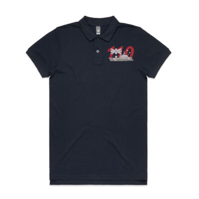 The Yak Red Embroidered Polo Thumbnail